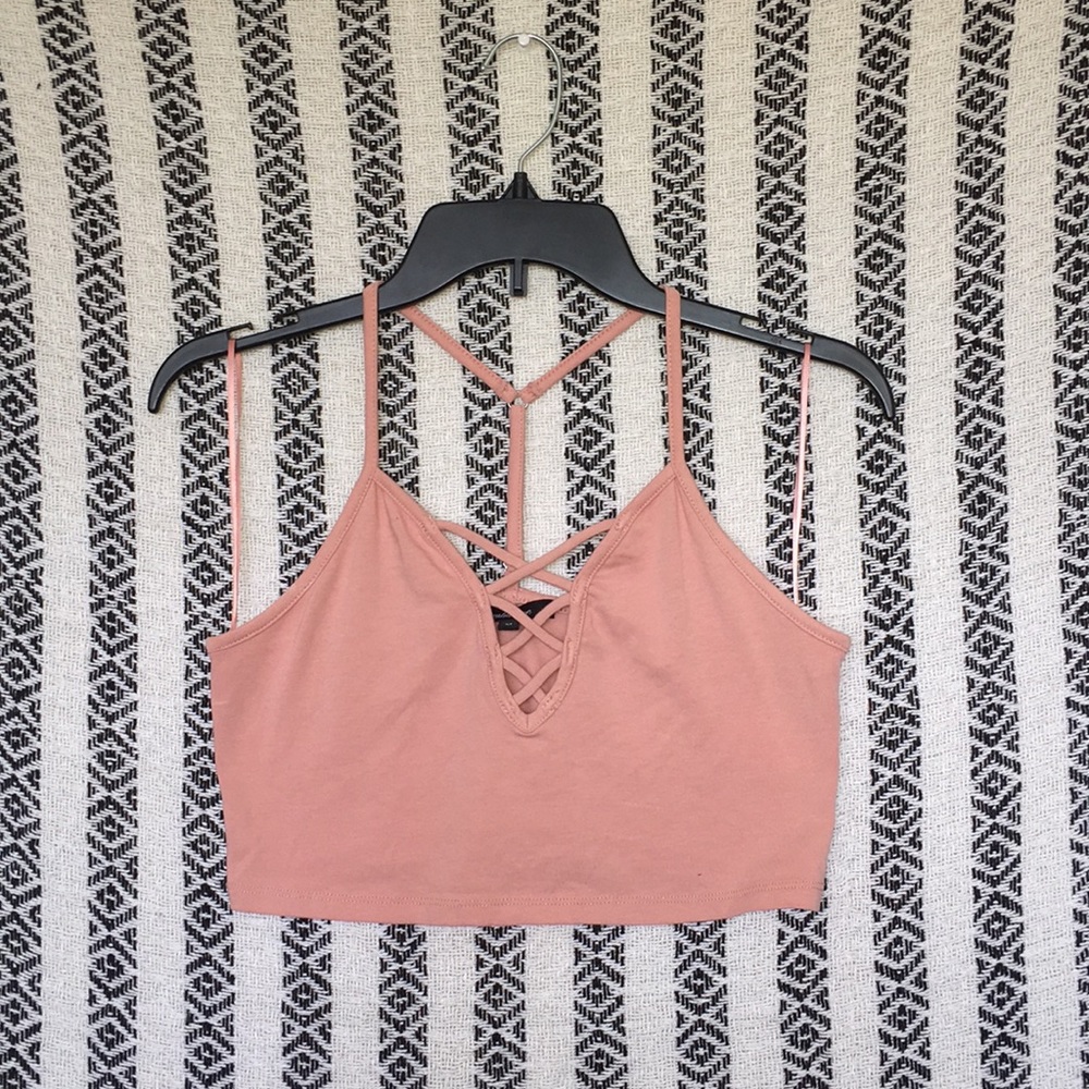 •Baby pink Crop top•